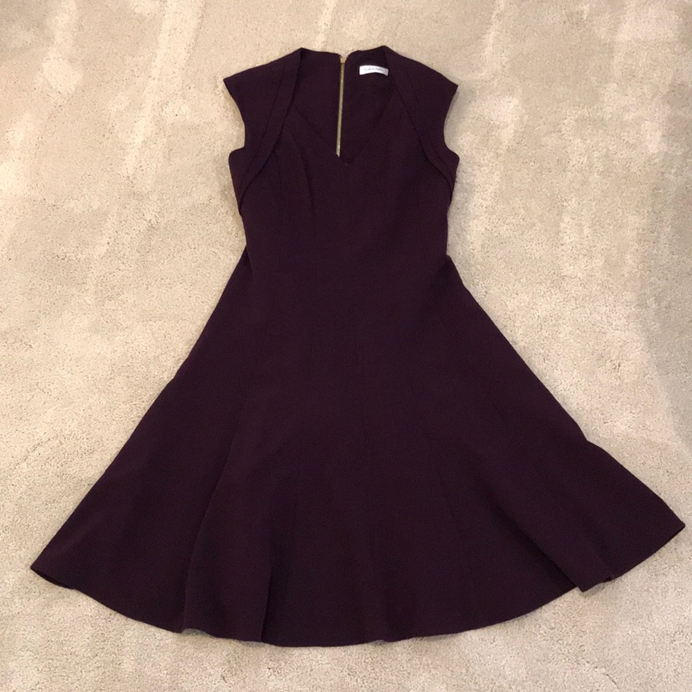 Calvin Klein A line plum dress size 2